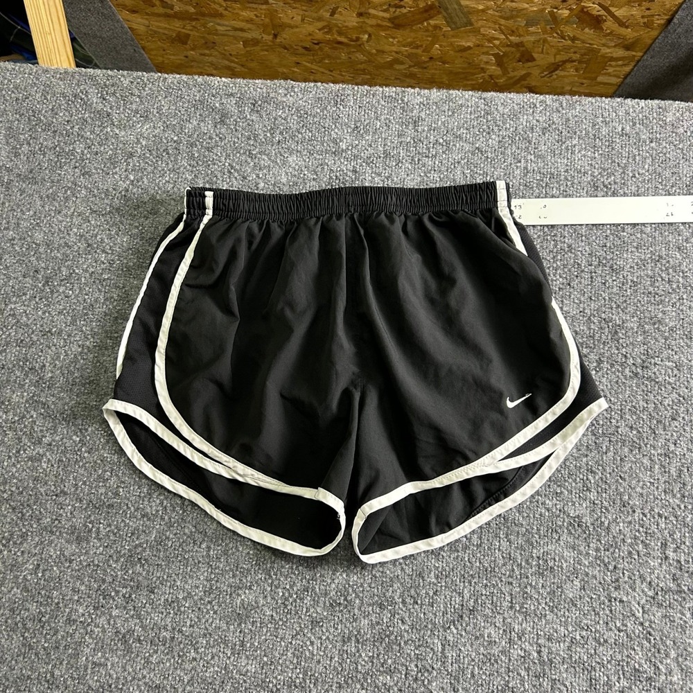 Nike Shorts Womens Size M Black Dri-Fit Running Athletic Elastic Waist Trim